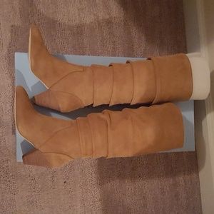Tan Antonio Melani slouch boots